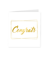 Kaart Congrats Goud Wit